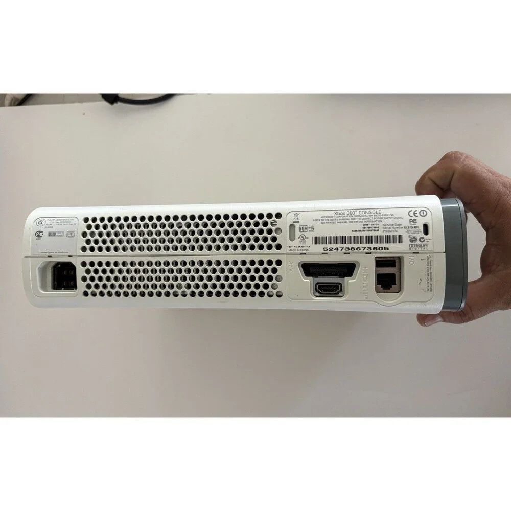 Xbox 360 White Console Bundle Kinect Controller 10 Games HDD Tested Working HDMI